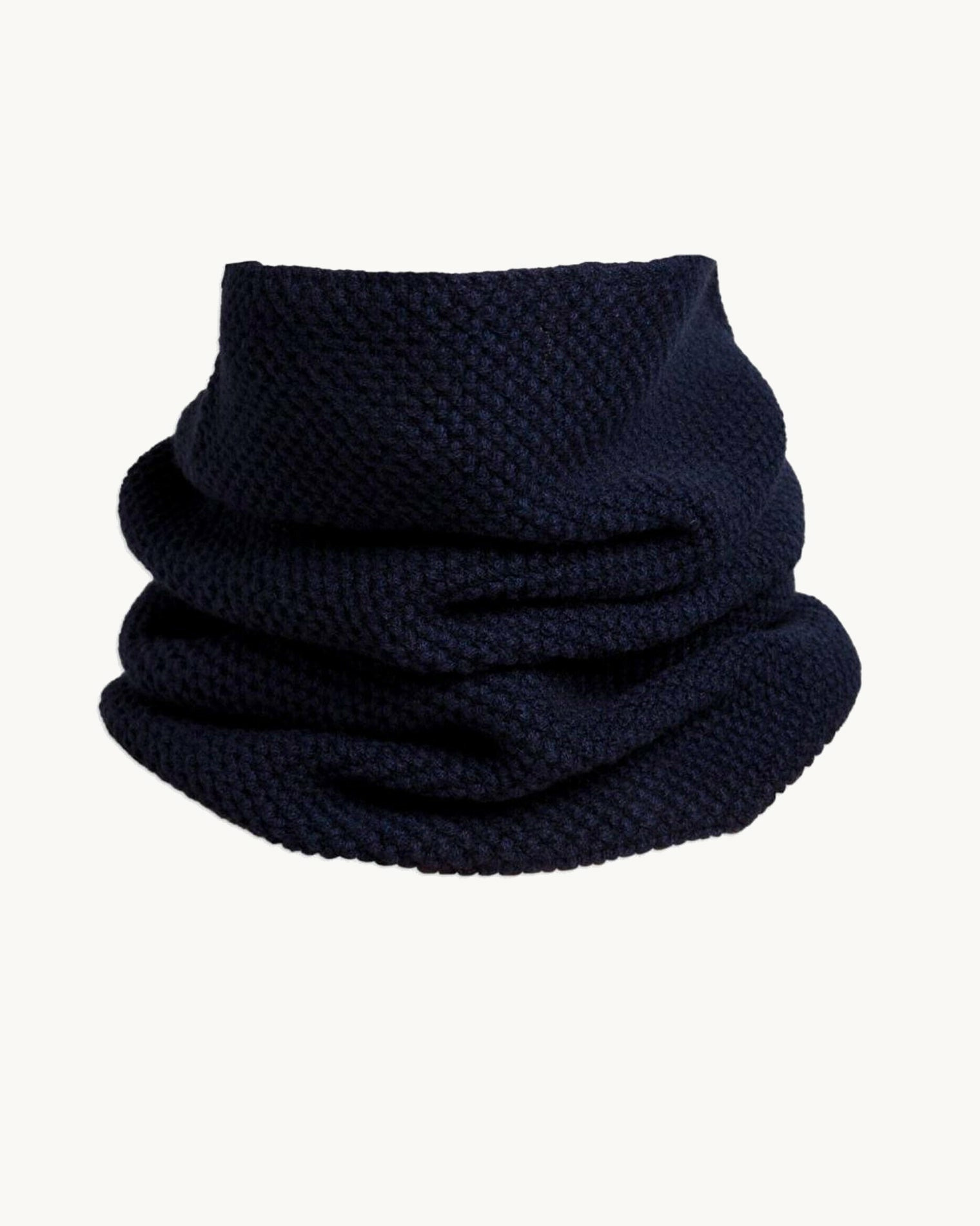 Col MOSS Col cachemire mixte uni point de riz