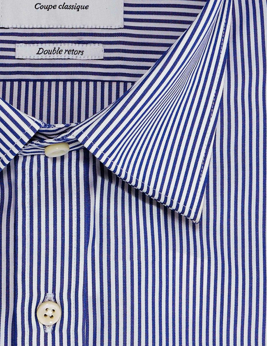Chemise Classique rayée bleue