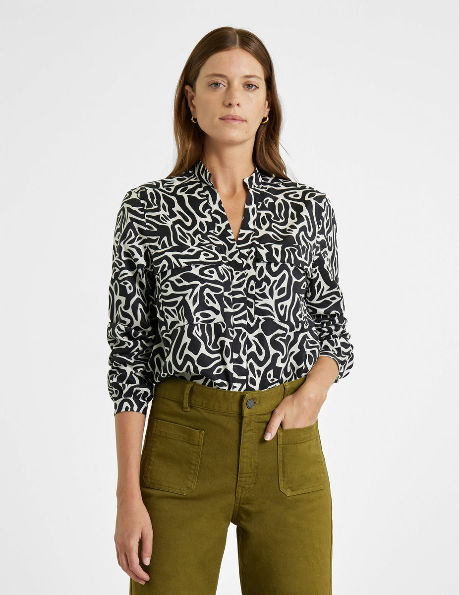 Chemise Annabelle imprimé zébré noir