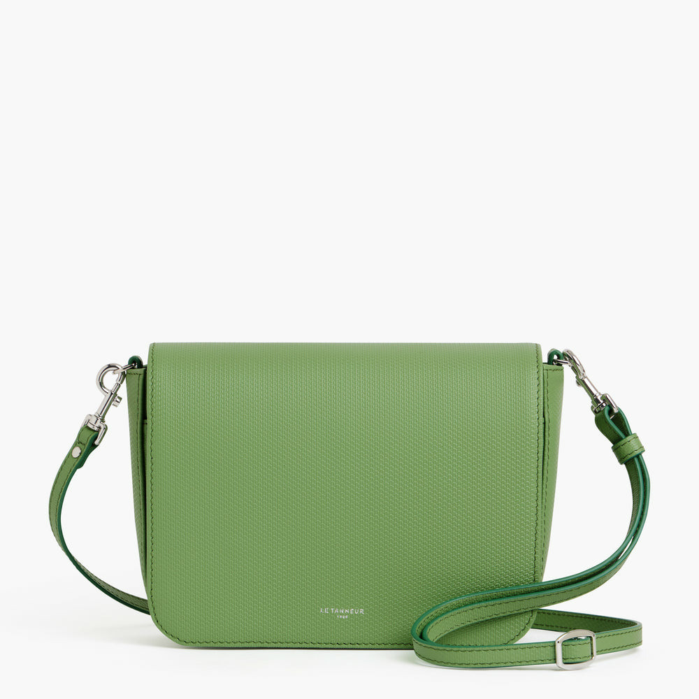 Pochette à rabat avec bandoulière amovible Lise en cuir signature T