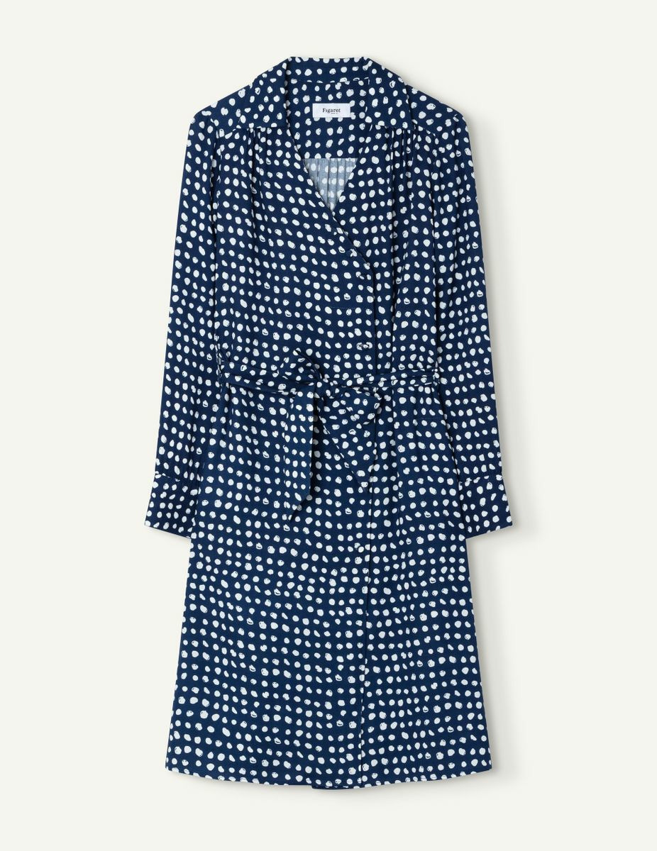 Robe Iris en viscose marine