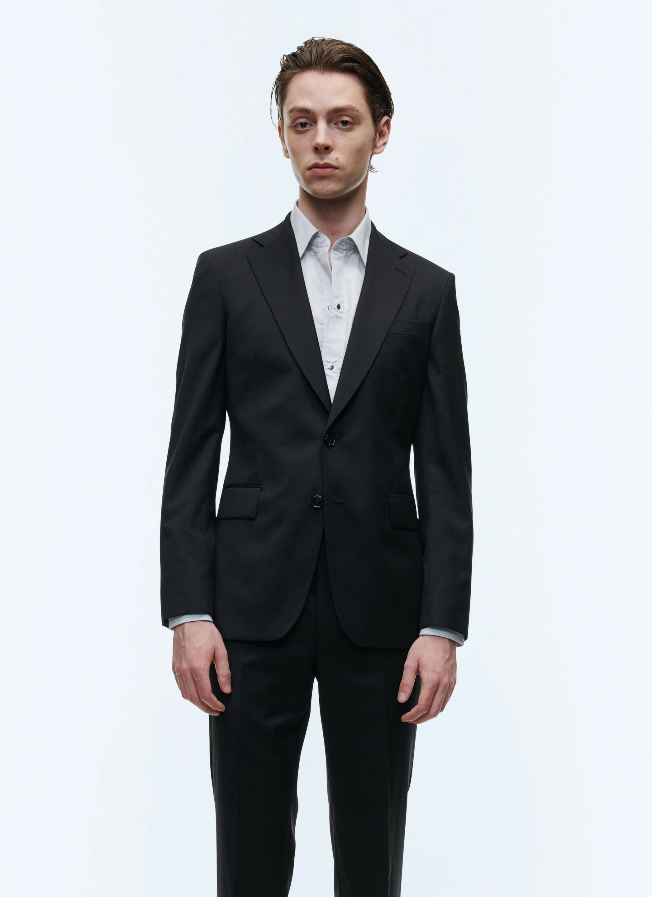 Veste grande taille en serge de laine