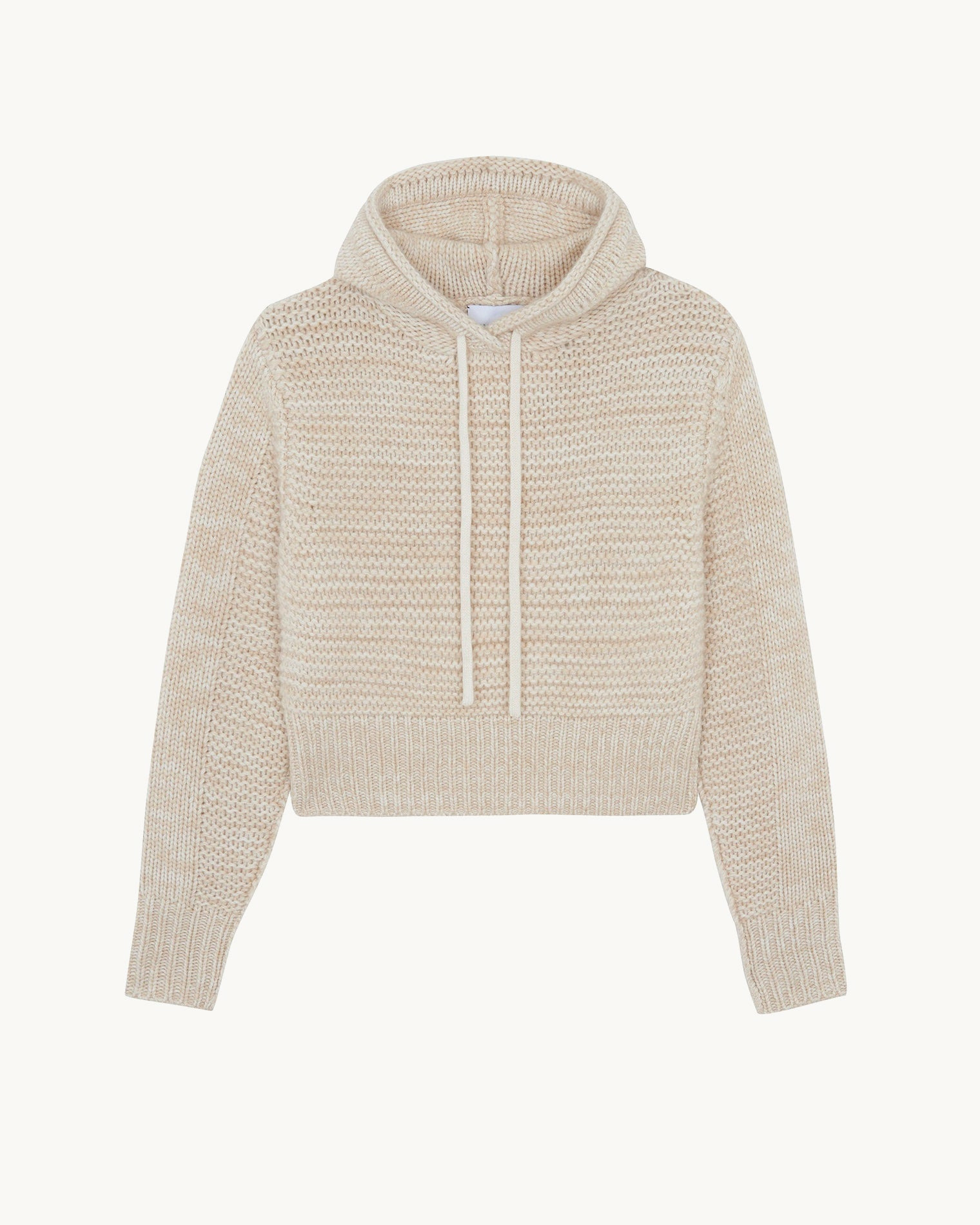 Hoodie Jackie beige latté mouliné