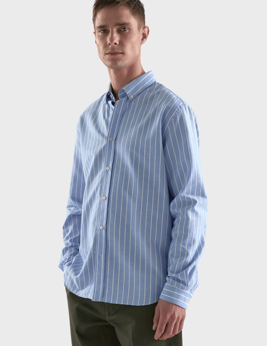 Chemise Gaspard rayée bleue