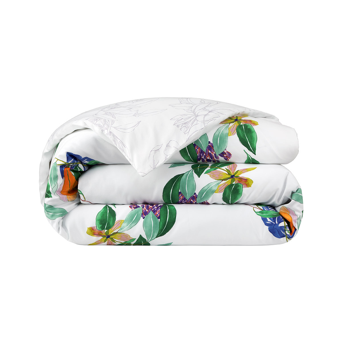 Yves Delorme - Housse de couette en satin multicouleurs, Parfum