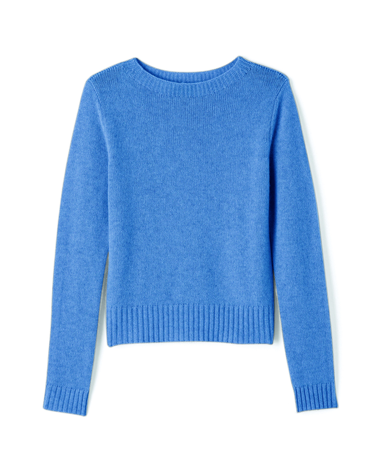 Pull col rond - Femme - BLEU KINETIC CHINE