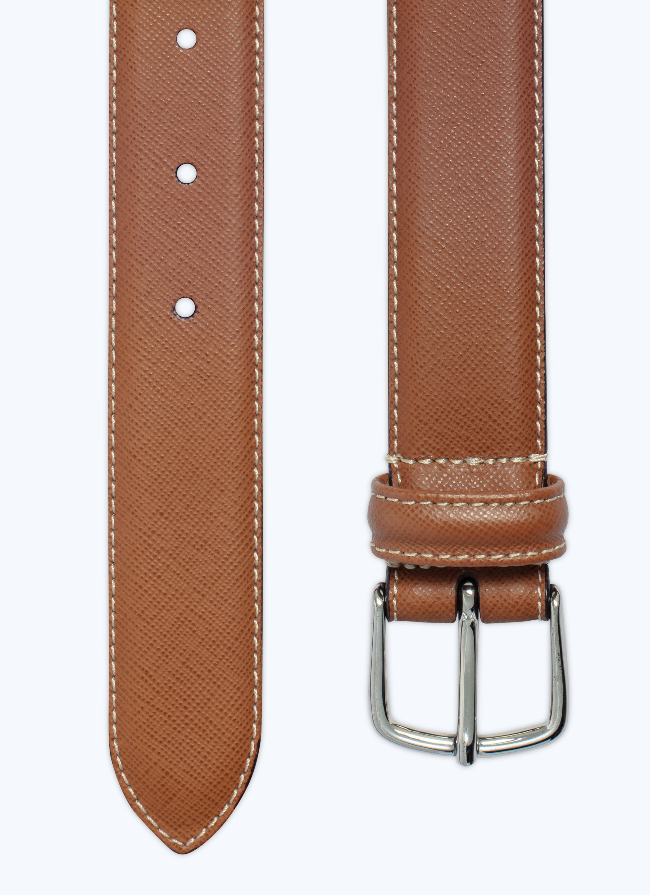 Ceinture en cuir camel