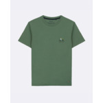 T-shirt kaki broderie vélo