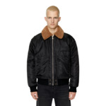 Veste bomber rembourrée à col pelucheux