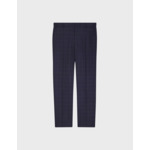 Pantalon de costume greyson en toile de laine vierge à carreaux marine