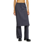 Jupe-pantalon hybride en laine mélangée
