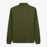 Polo manches longues Logano gaufré vert militaire