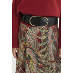 Ceinture large à boucle ovale En cuir