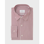 Chemise Ajustée rayée bordeaux