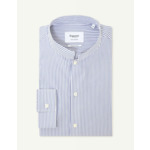 Chemise Ajustée en popeline rayée marine