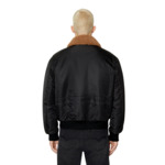 Veste bomber rembourrée à col pelucheux