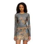 Top à cristaux avec imprimé Rain Camo