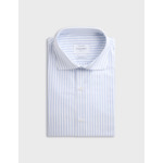Chemise ajustée rayée bleu clair