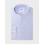 Chemise Ajustée en popeline rayée marine