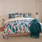 Olivier Desforges - Drap housse en percale de coton blanc, Alocasia