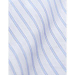 Chemise ajustée rayée bleu clair