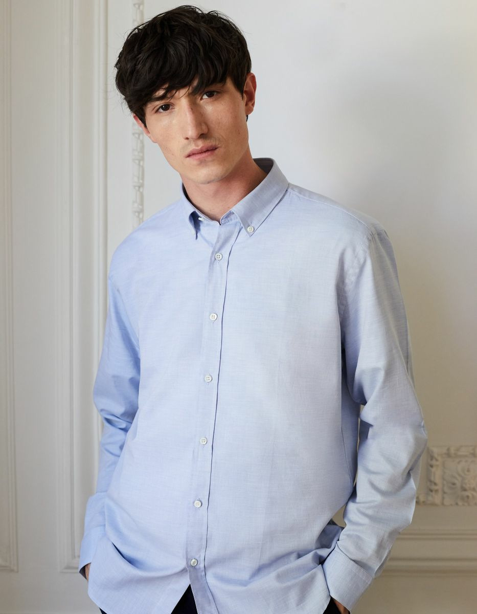 Chemise Contemporaine en chevron bleu