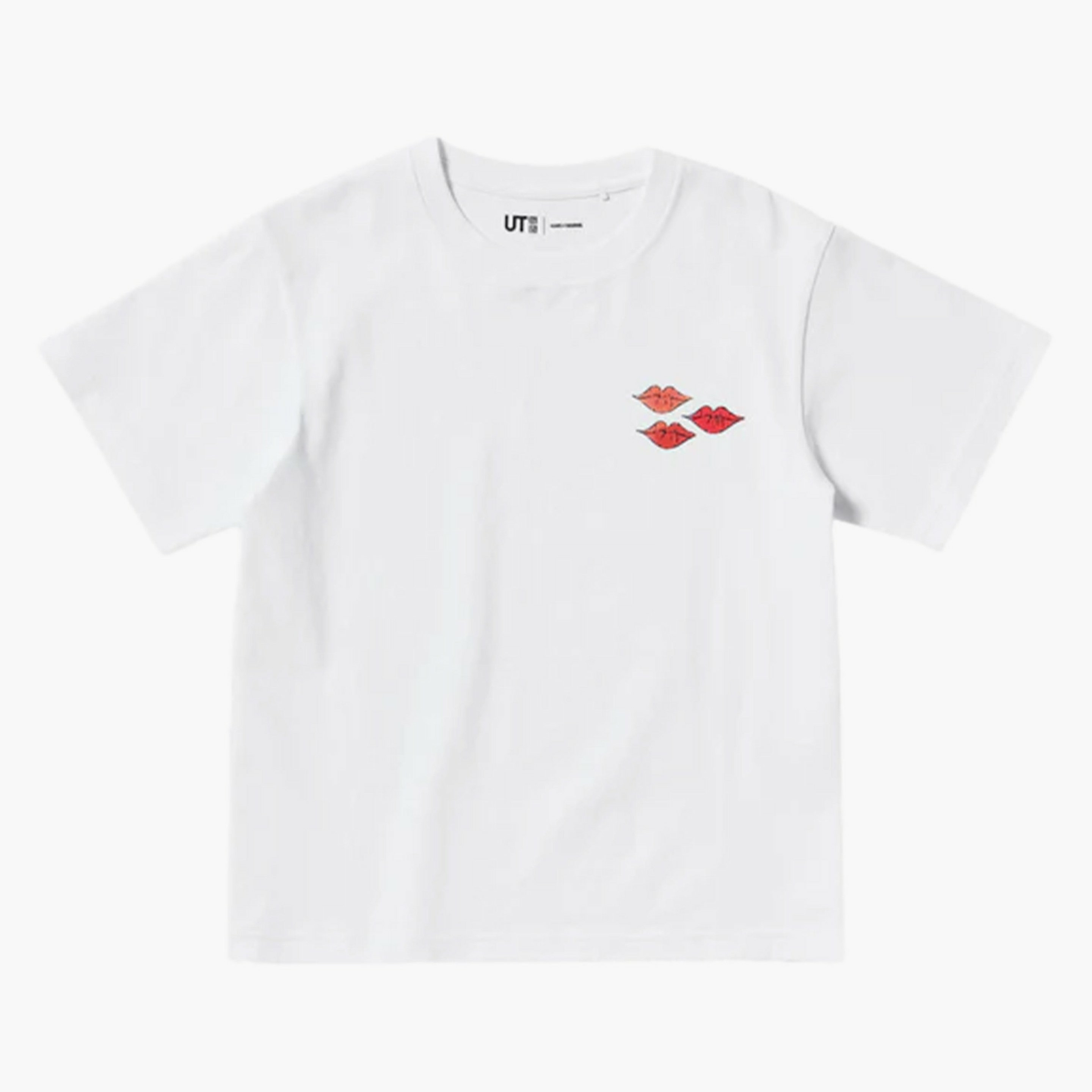 Kaws T-shirt - Graphique Hug KAWS x Warhol - White Pink