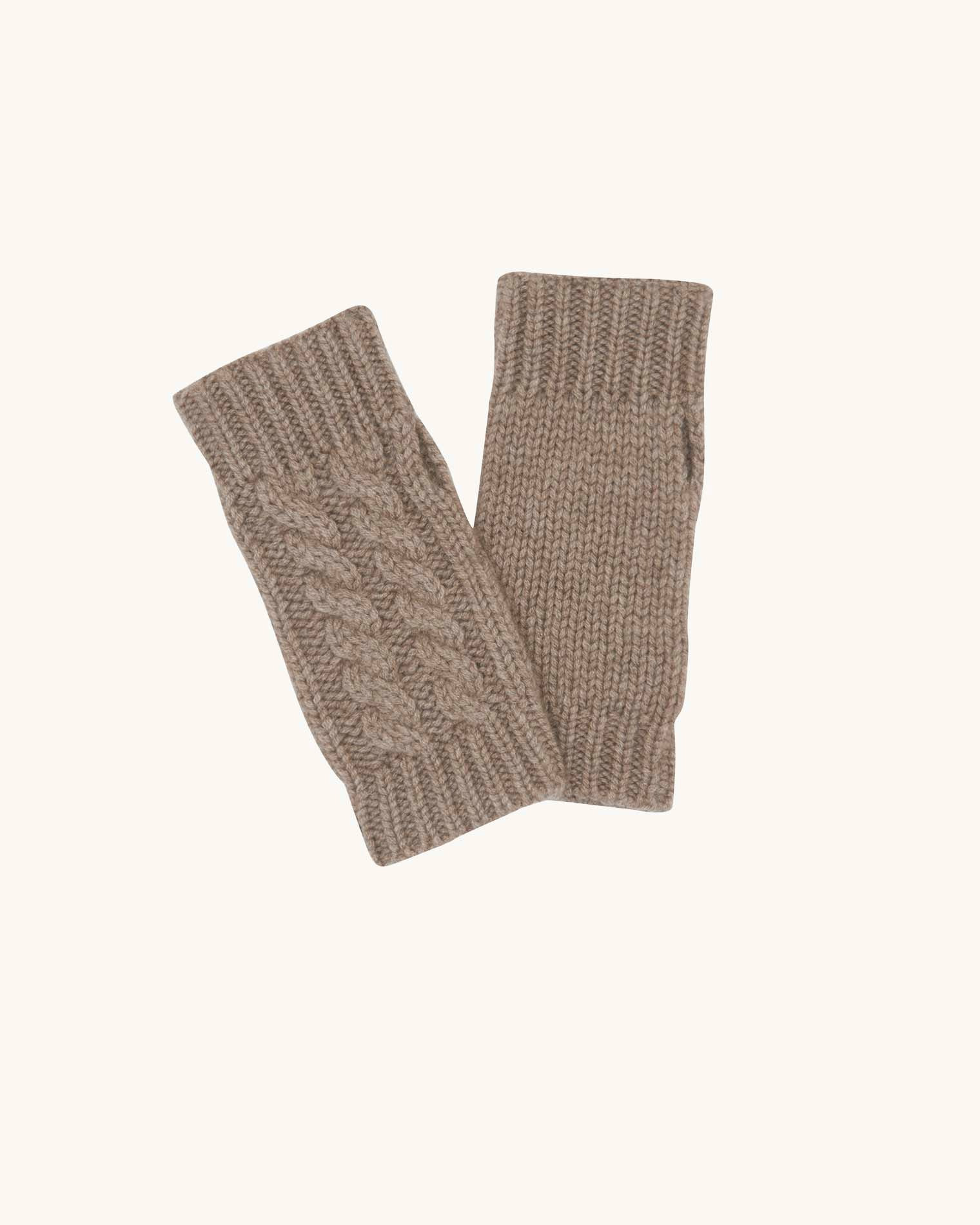 Mitaines GAMA Mitaines cachemire courtes torsadés, 12 fils