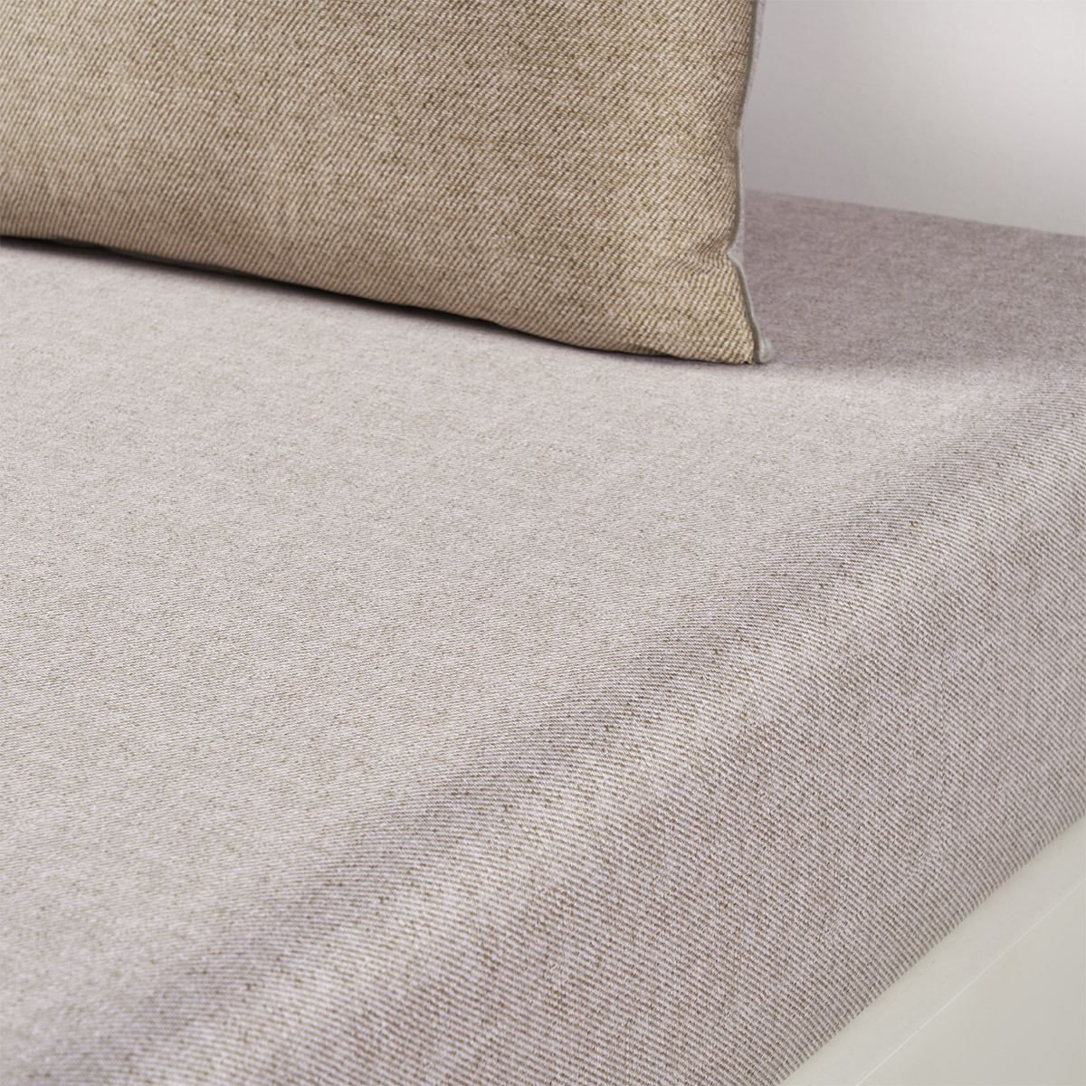 BOSS Home - Drap housse en satin de coton gris, Carlow