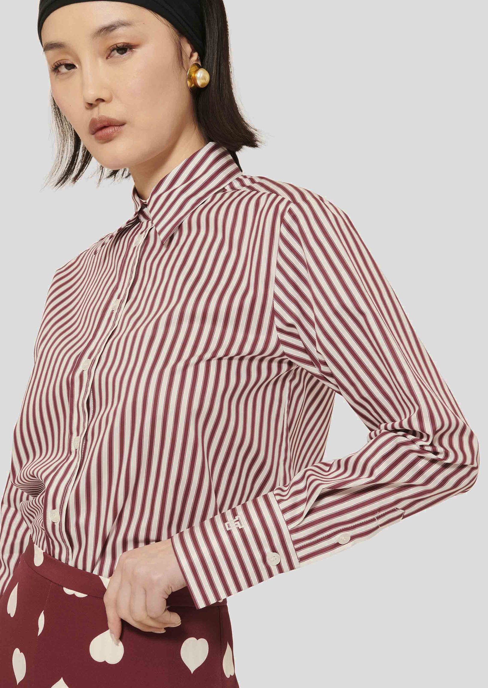 Chemise Clarisse-Bordeaux en Coton