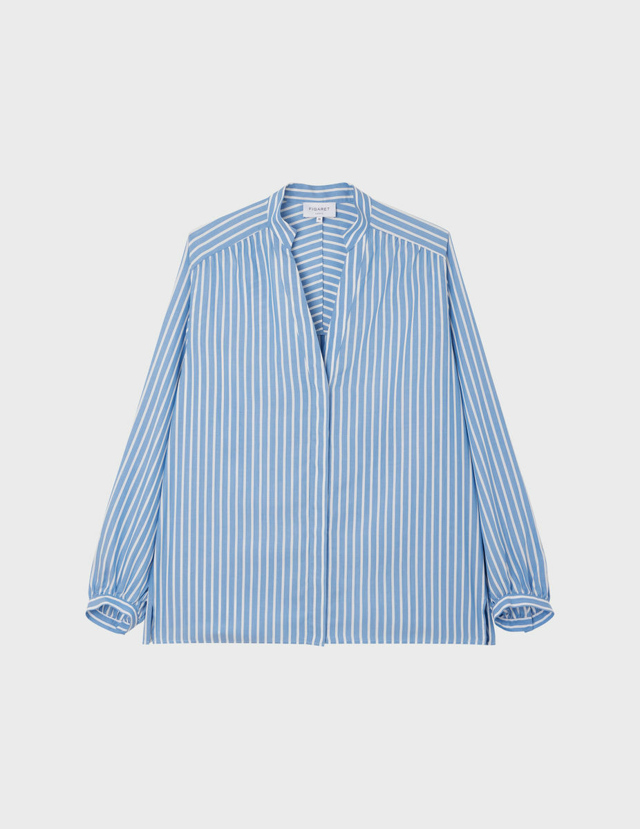 Chemise Léna rayée bleue