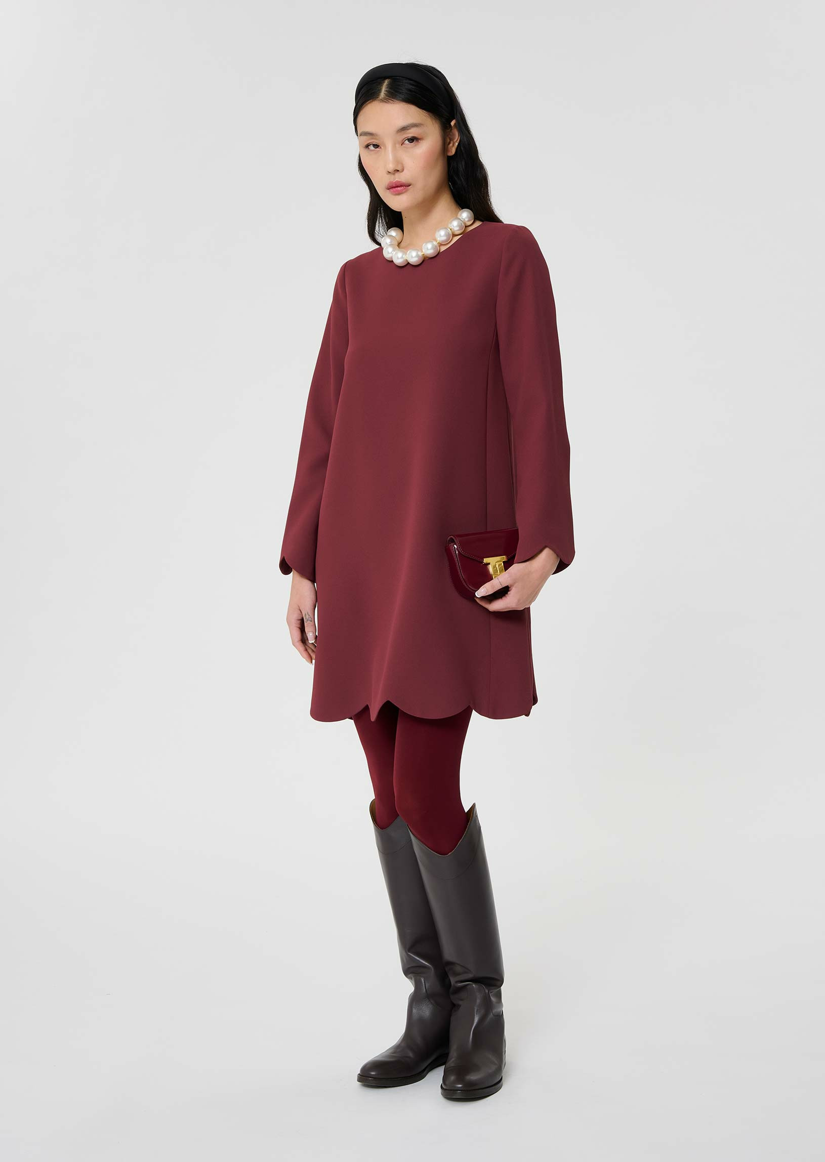 Robe Ruoda-Bordeaux en Polyester