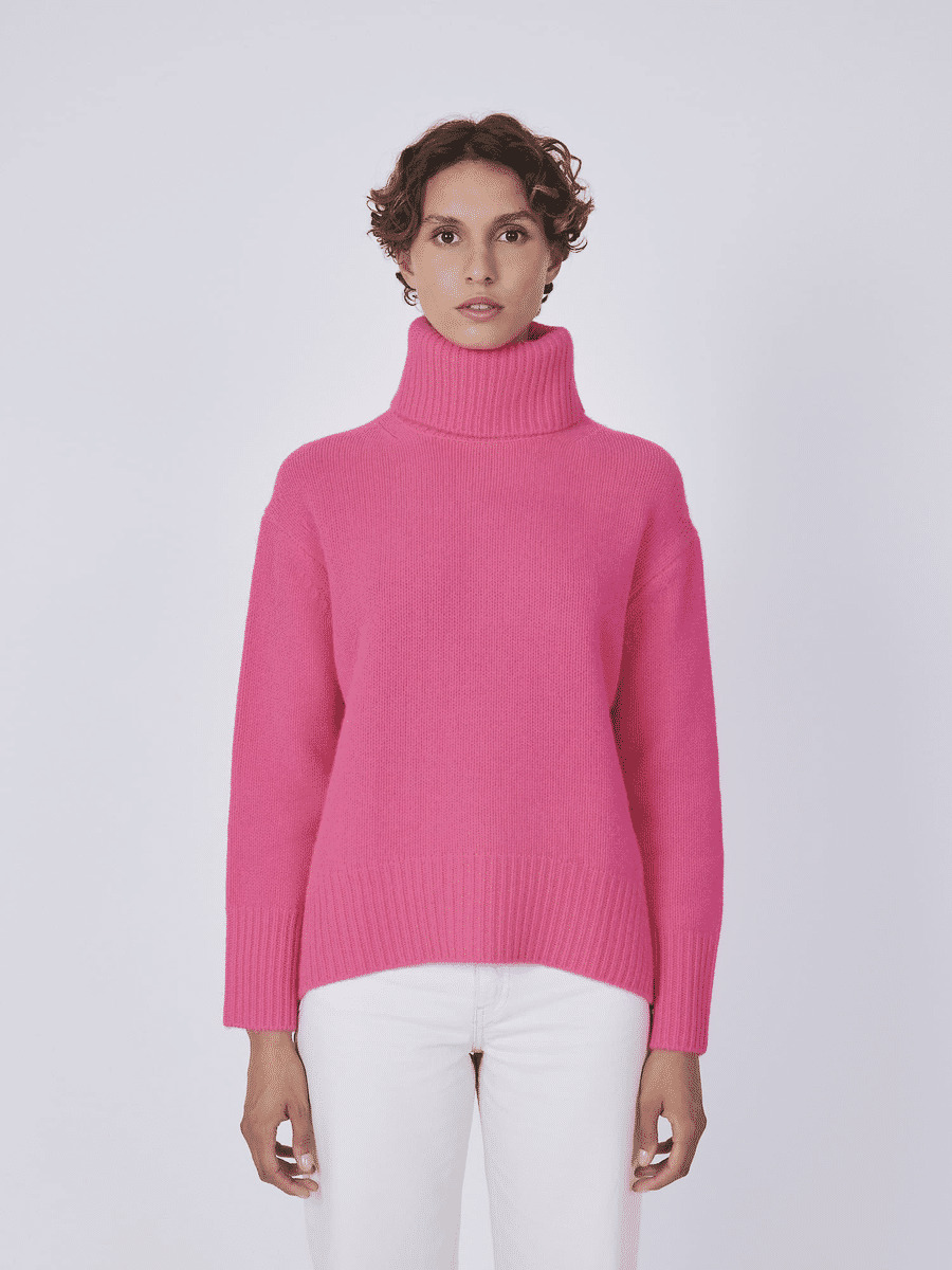 Pull col roulé cachemire Ines 17 MON AMIE LA ROSE