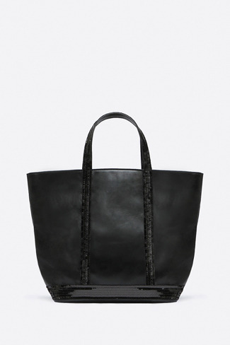 Cabas M Cuir et Paillettes Made In Italy
