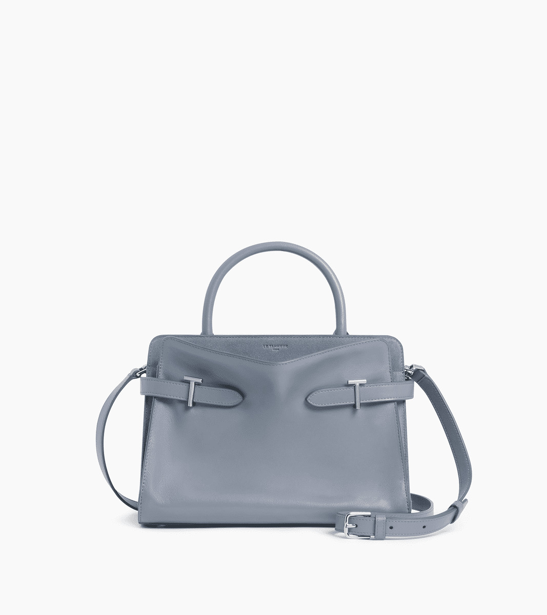 Sac à main moyen modèle Emie en cuir lisse et nubuck