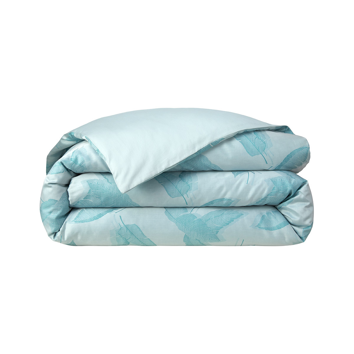 Yves Delorme - Housse de couette en satin de coton bleu, Le Cap