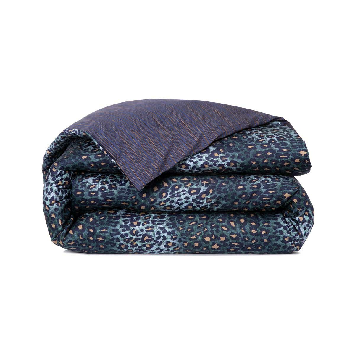 Kenzo - Housse de couette en satin multicouleurs, K Léopard