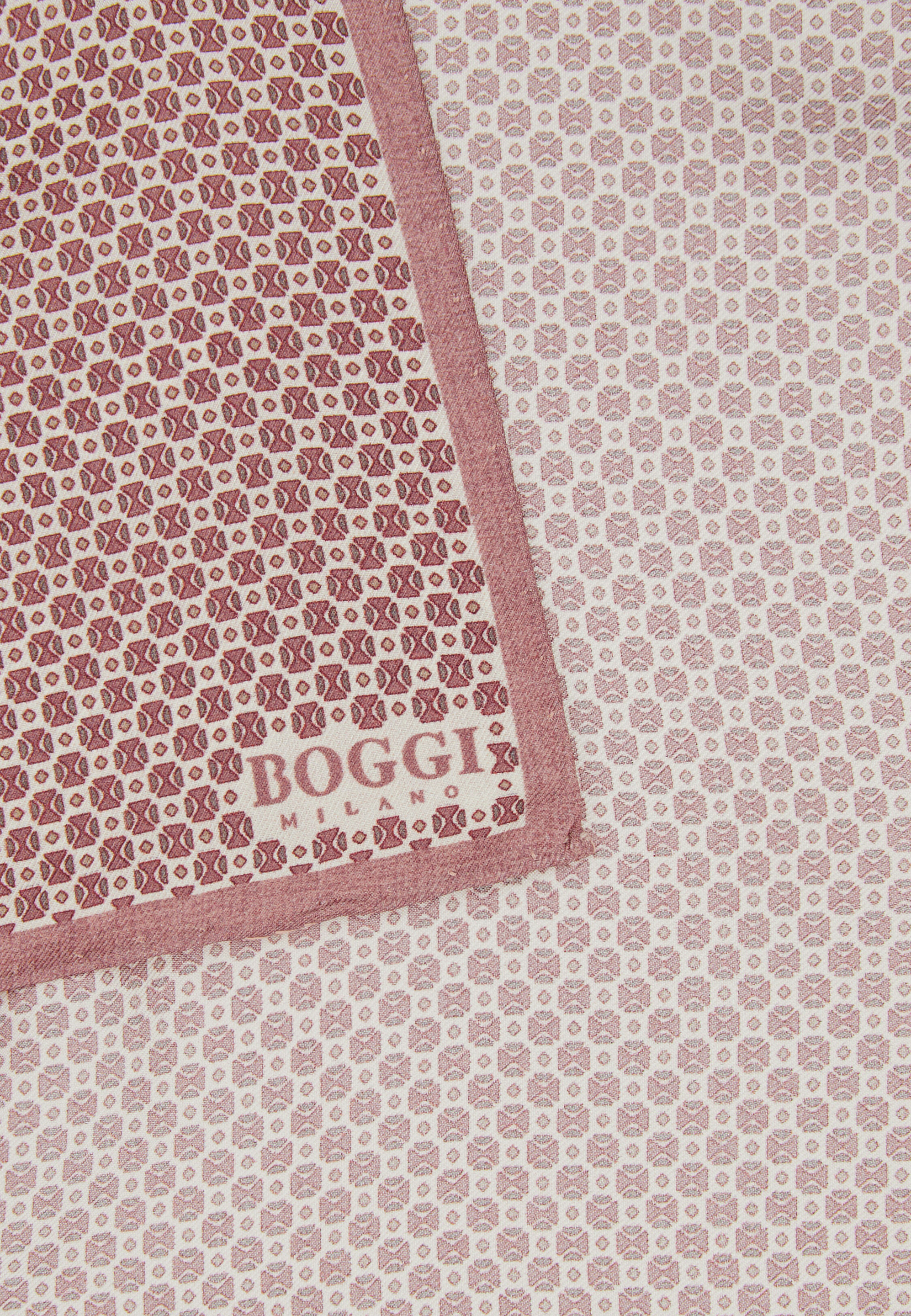Pochette Motif Géométrique En Soie