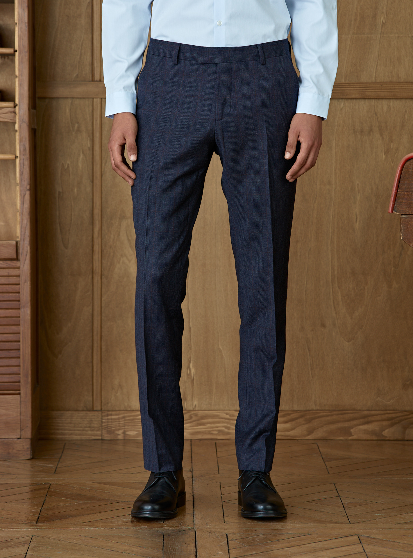 Pantalon de Costume en flanelle Navy