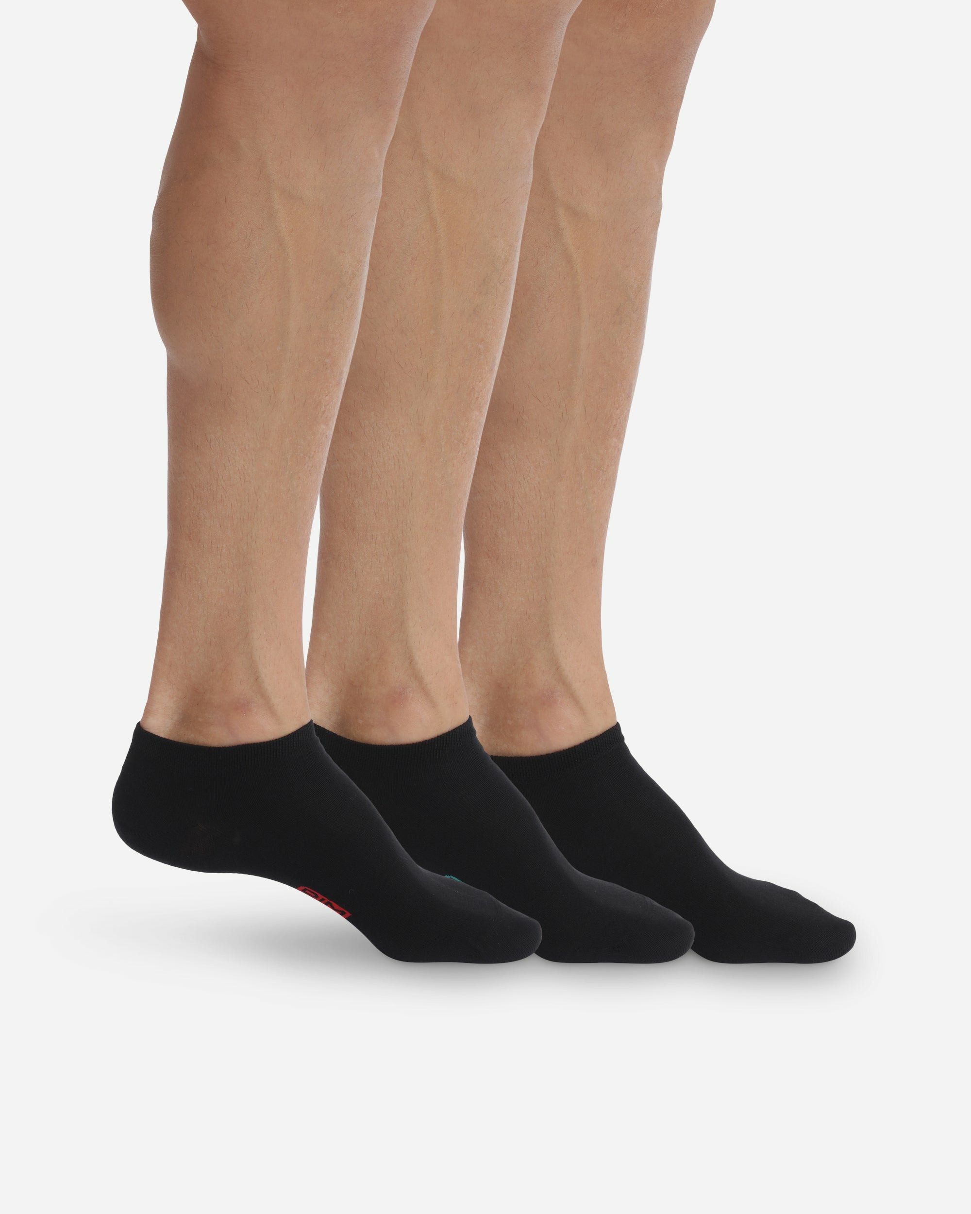 Lot de 3 paires de socquettes invisibles noires Homme