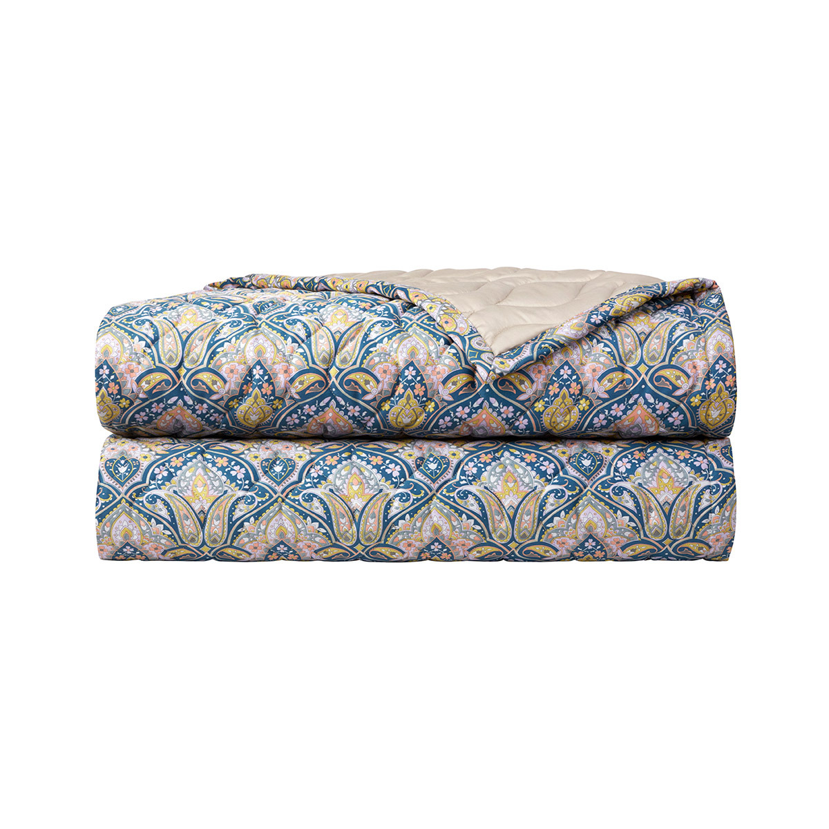 Yves Delorme - Couvre lit en satin multicouleurs, Dandy