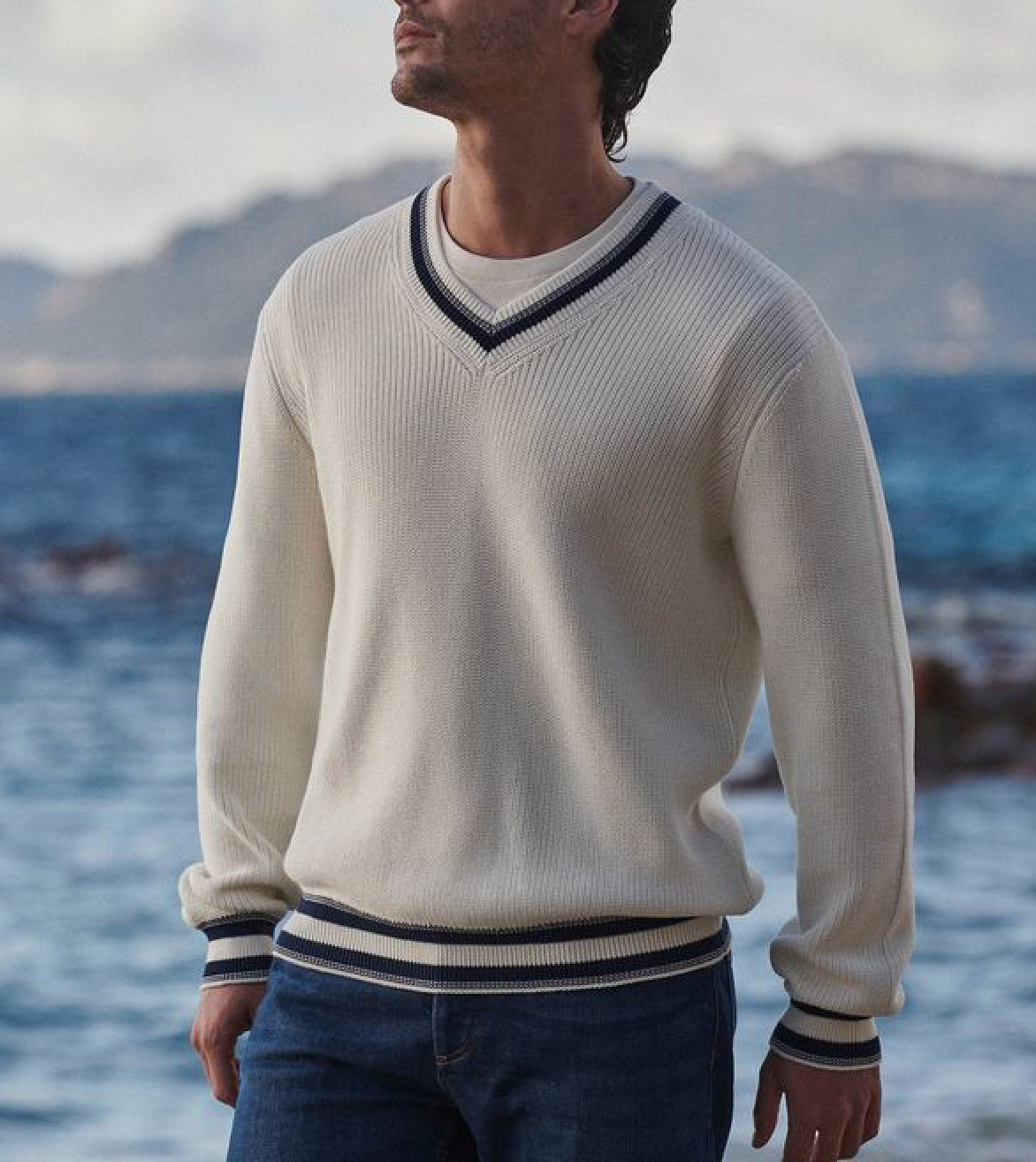 Pull Marcel Creme Navy