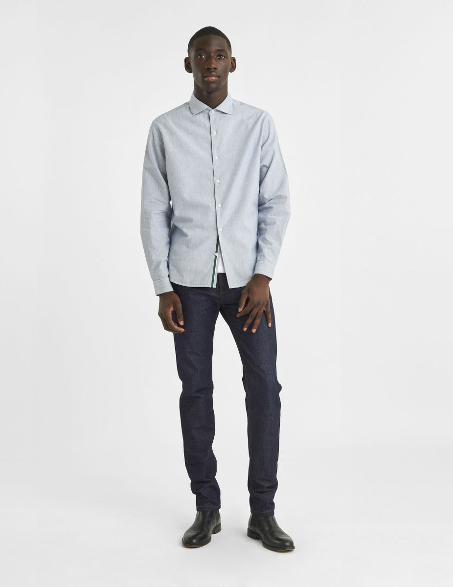Chemise Aristote rayée bleue
