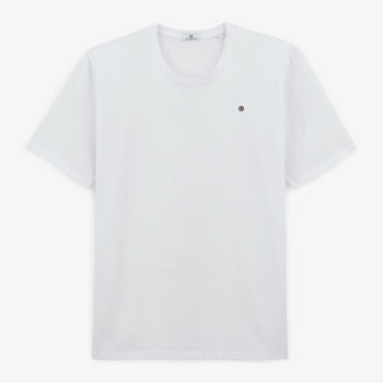 T-shirt manches courtes en coton avec imprimé SB dos blanc