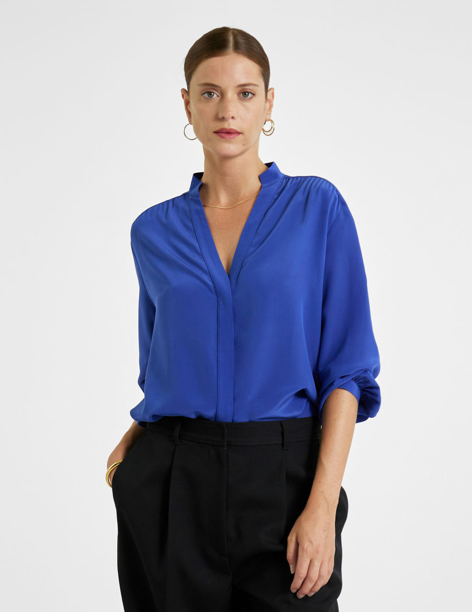 Blouse Léna bleu intense