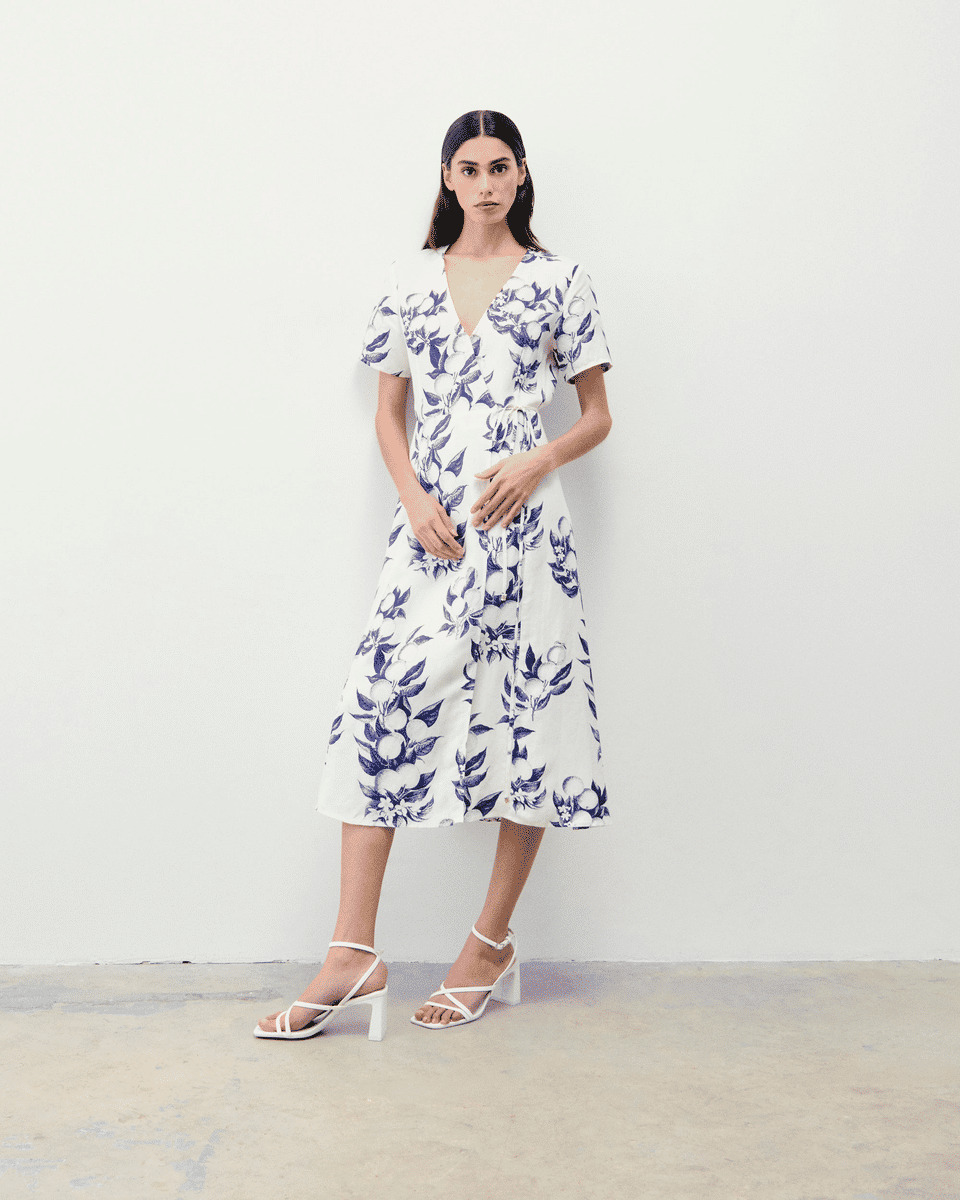 Robe Longue Manche Courte Evie