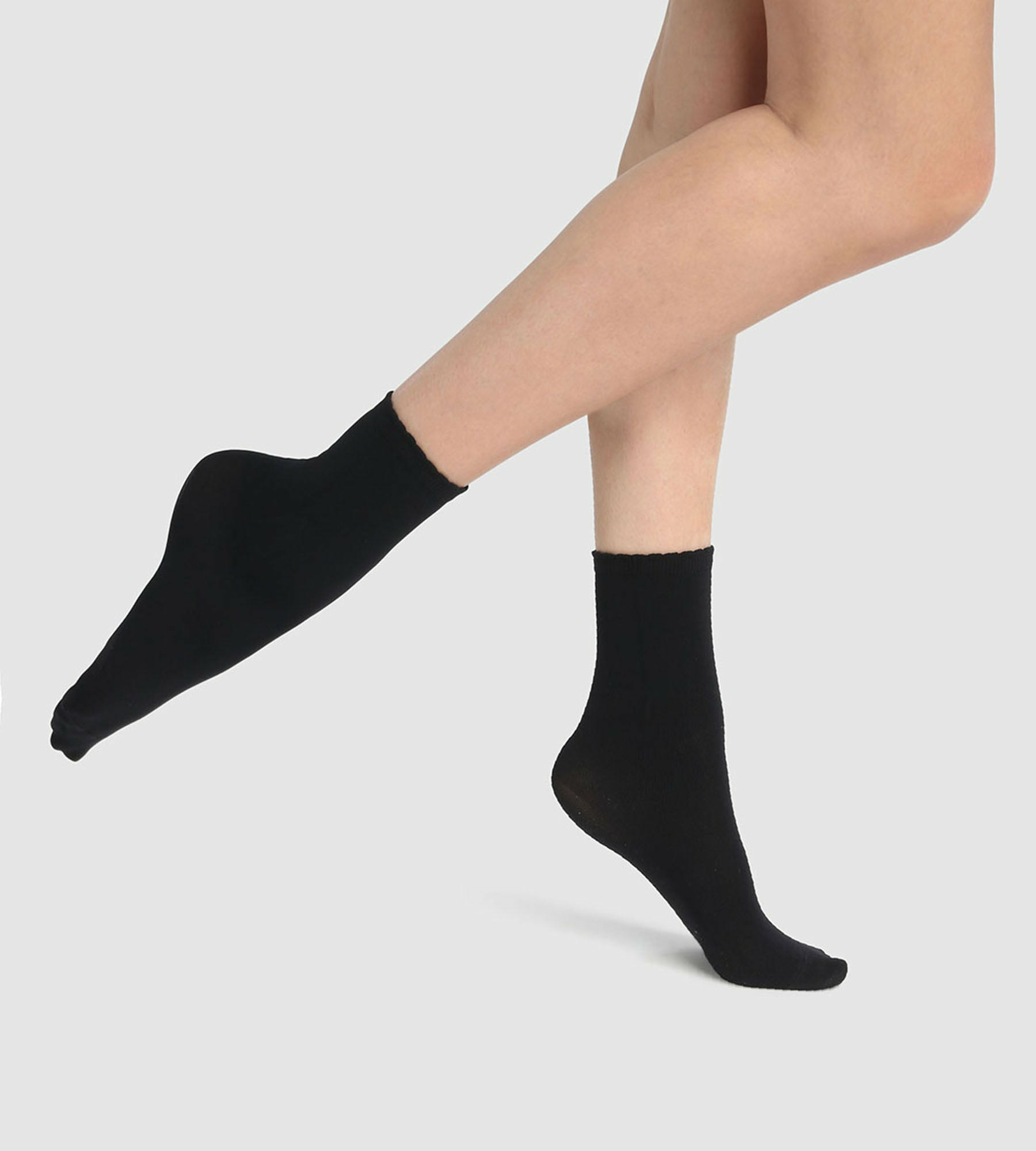 Socquettes opaques en microfibre noir Opaque Sensationnel 70D