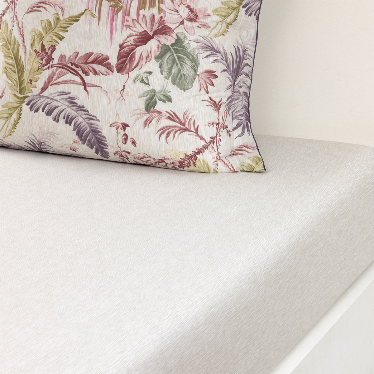 Yves Delorme - Drap housse en batiste de coton gris, Fresque