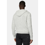Pull Full Zip À Capuche Gris En Cachemire Mélangé