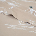 Olivier Desforges - Drap plat en satin de coton lavé beige, Coeur Vaillant